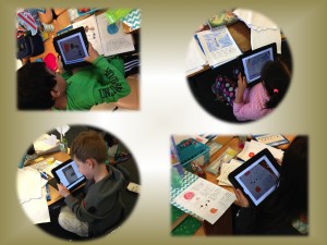 Students using Seesaw